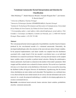 Variational Autoencoder Kernel Interpretation and Selection for
  Classification