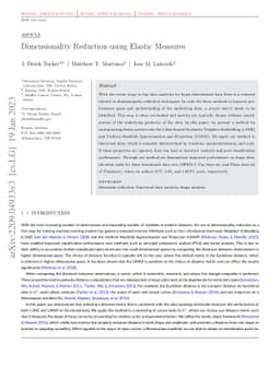 Dimensionality Reduction using Elastic Measures
