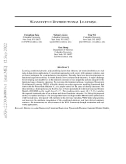 Wasserstein Distributional Learning