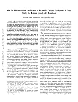 On the Optimization Landscape of Dynamic Output Feedback: A Case Study
  for Linear Quadratic Regulator