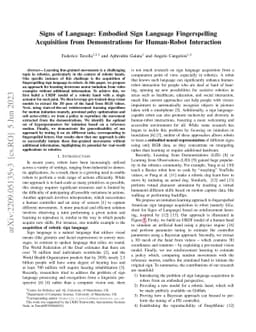 Signs of Language: Embodied Sign Language Fingerspelling Acquisition
  from Demonstrations for Human-Robot Interaction