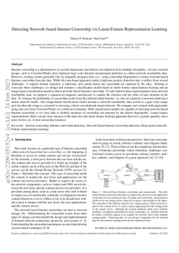 Detecting Network-based Internet Censorship via Latent Feature
  Representation Learning