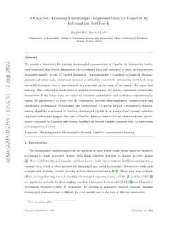 $β$-CapsNet: Learning Disentangled Representation for CapsNet by
  Information Bottleneck