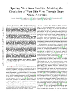 Spotting Virus from Satellites: Modeling the Circulation of West Nile
  Virus Through Graph Neural Networks