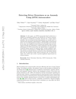 Detecting Driver Drowsiness as an Anomaly Using LSTM Autoencoders
