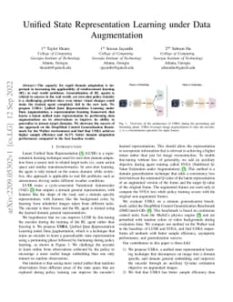 Unified State Representation Learning under Data Augmentation