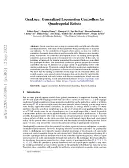GenLoco: Generalized Locomotion Controllers for Quadrupedal Robots