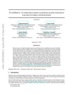 CustOmics: A versatile deep-learning based strategy for multi-omics
  integration