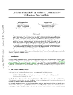 Uncovering Regions of Maximum Dissimilarity on Random Process Data