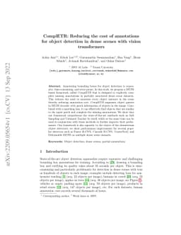 ComplETR: Reducing the cost of annotations for object detection in dense
  scenes with vision transformers