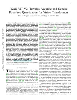 PSAQ-ViT V2: Towards Accurate and General Data-Free Quantization for
  Vision Transformers