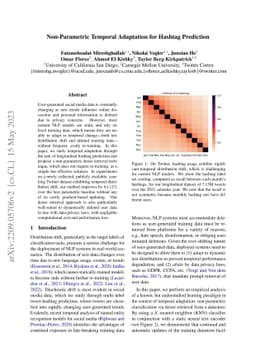 Non-Parametric Temporal Adaptation for Social Media Topic Classification