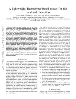 A lightweight Transformer-based model for fish landmark detection