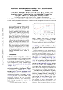 Multi-stage Distillation Framework for Cross-Lingual Semantic Similarity
  Matching