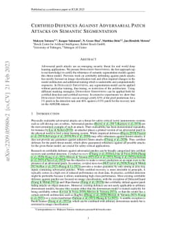 Certified Defences Against Adversarial Patch Attacks on Semantic
  Segmentation