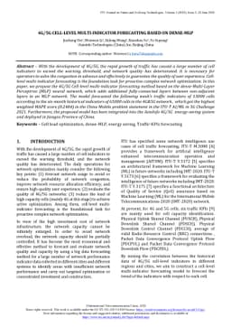 4G 5G Cell-level Multi-indicator Forecasting based on Dense-MLP