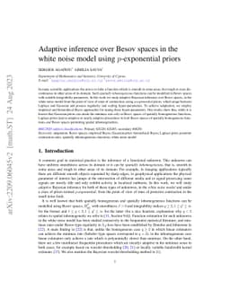 Adaptive inference over Besov spaces in the white noise model using
  $p$-exponential priors