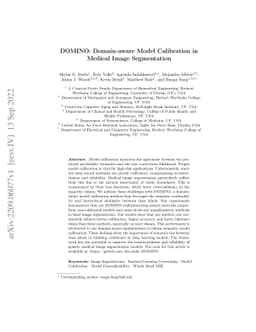 DOMINO: Domain-aware Model Calibration in Medical Image Segmentation