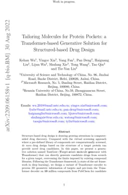 Tailoring Molecules for Protein Pockets: a Transformer-based Generative
  Solution for Structured-based Drug Design