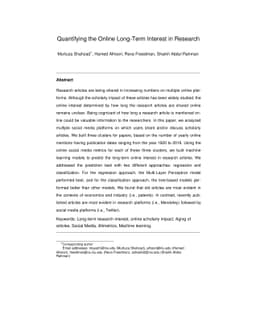 Quantifying the Online Long-Term Interest in Research