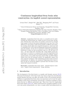 Continuous longitudinal fetus brain atlas construction via implicit
  neural representation