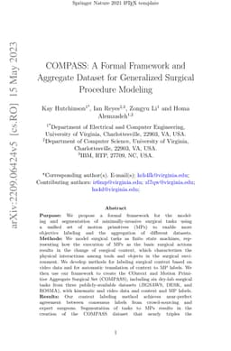 COMPASS: A Formal Framework and Aggregate Dataset for Generalized
  Surgical Procedure Modeling