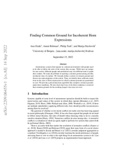 Finding Common Ground for Incoherent Horn Expressions