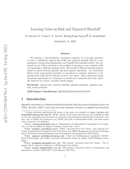 Learning Value-at-Risk and Expected Shortfall