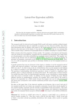Latent-free equivalent mDAGs