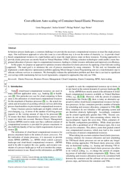 Cost-efficient Auto-scaling of Container-based Elastic Processes