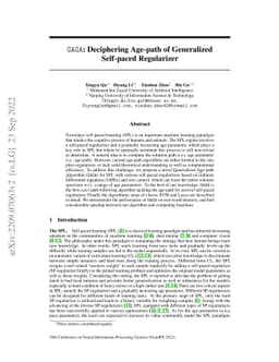 GAGA: Deciphering Age-path of Generalized Self-paced Regularizer