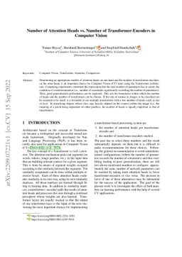 Number of Attention Heads vs Number of Transformer-Encoders in Computer
  Vision