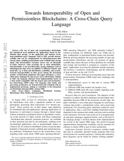 Towards Interoperability of Open and Permissionless Blockchains: A
  Cross-Chain Query Language