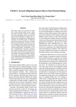 UBARv2: Towards Mitigating Exposure Bias in Task-Oriented Dialogs