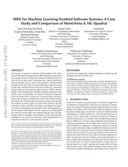 MDE for Machine Learning-Enabled Software Systems: A Case Study and
  Comparison of MontiAnna & ML-Quadrat