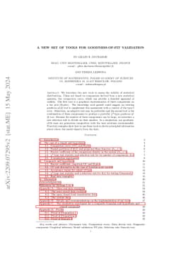 A new set of tools for goodness-of-fit validation