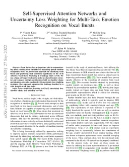 Self-Supervised Attention Networks and Uncertainty Loss Weighting for
  Multi-Task Emotion Recognition on Vocal Bursts