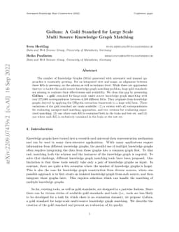 Gollum: A Gold Standard for Large Scale Multi Source Knowledge Graph
  Matching