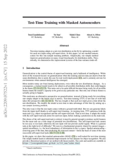 Test-Time Training with Masked Autoencoders