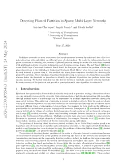 Detecting Planted Partition in Sparse Multi-Layer Networks