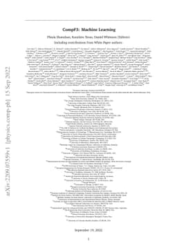 Snowmass 2021 Computational Frontier CompF03 Topical Group Report:
  Machine Learning