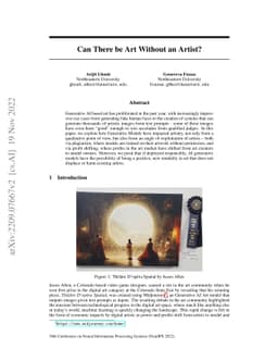 Can There be Art Without an Artist?