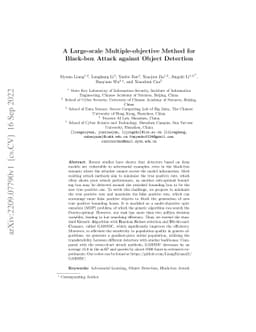 A Large-scale Multiple-objective Method for Black-box Attack against
  Object Detection