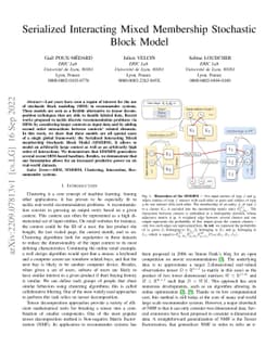 Serialized Interacting Mixed Membership Stochastic Block Model