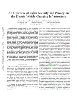 An Overview of Cyber Security and Privacy on the Electric Vehicle
  Charging Infrastructure