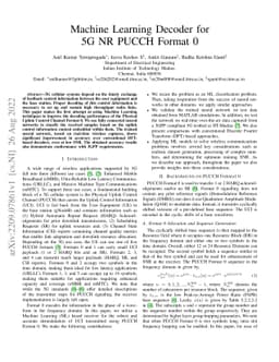 Machine Learning Decoder for 5G NR PUCCH Format 0