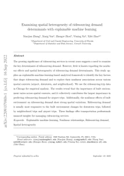 Examining spatial heterogeneity of ridesourcing demand determinants with
  explainable machine learning