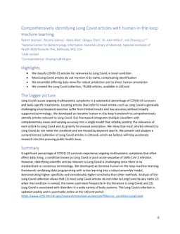 Comprehensively identifying Long Covid articles with human-in-the-loop
  machine learning