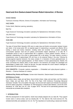 Hand and Arm Gesture-based Human-Robot Interaction: A Review