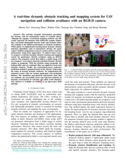 A real-time dynamic obstacle tracking and mapping system for UAV
  navigation and collision avoidance with an RGB-D camera